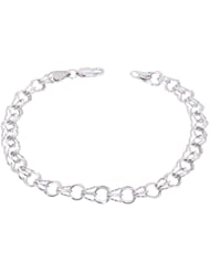 14K White Gold 7" Link Bracelet