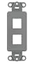Leviton 41642-GY QuickPort Decora Insert, 2-Port (Gray)