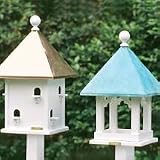Lazy Hill Square Feeder White/Verdigris Roof