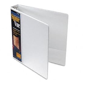SpineVue Round Ring View Binder, 1-1/2 Capacity, White