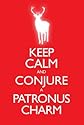 Keep Calm and Conjure a Patronus Charm Carry On Spoof Poster Print - 24x36