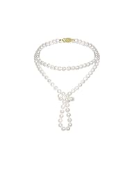14k Yellow gold 6-6.5 MM Akoya Cultured Pearl Strand, 30"