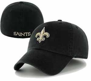 NFL New Orleans Saints Franchise Fitted Hat, Black, X-Large