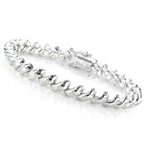 Sterling Silver San Marco 1 Side Design Bracelet 7.5