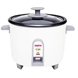 31cofyXpsJL. SL160  New Sanyo Consumer 5 Cup Rice Cooker & Steamer White Enamel Finish With A Glass Lid Spatula Review