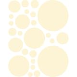 Instant Murals 25 Polka Dot Wall Transfer Stickers - Cream