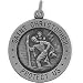 Large Round Sterling Silver St. Christopher Medal Medallion