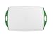 Dexas Large Cutting Board, White with Green Nibs