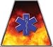 Real Fire Reflective Star of Life Firefighter Fire Helmet Tetrahedrons - Set of 8