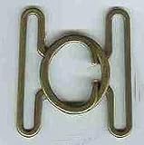 Interlocking Open Circles in Antique Brass Finish Metal