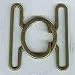 Interlocking Open Circles in Antique Brass Finish Metal