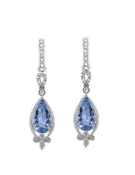 3.37ct Topaz & Diamond Accented Earrings 14k Gold