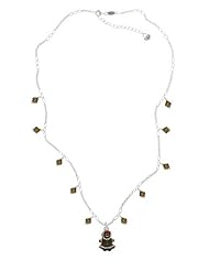 Gingerbread Girl on a Smoked Topaz Crystal Waterfall Necklace [Jewelry]