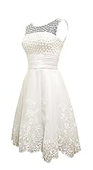 Tulle Applique Sheer Short Homecoming Dress/Bridesmaid Dress/Party Dress 