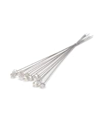 Home: Darice VL3039 Aurora Borealis Faceted Bead Bouquet Wire Stem, 11-Inch, Silver, 12-Pack - Darice
