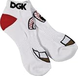 DGK Eyes Low Socks White Single Pair