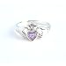 Claddagh Sterling Silver Alexandrite Crystal Ring