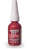 Loctite 27121 Red 271 Low Viscosity High Strength Threadlocker, 300 Degree F Maximum Temperature, 10 mL Bottle