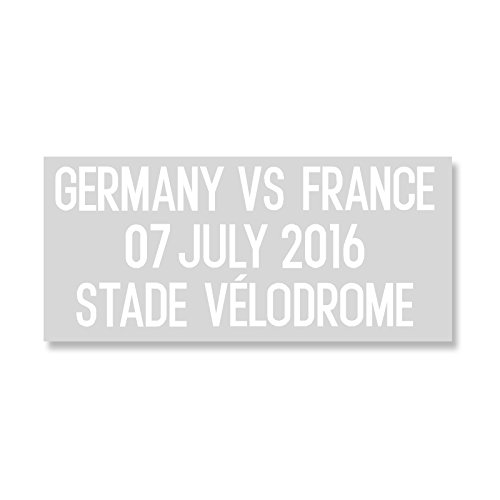 Match Details DFB Deutschland : Frankreich Patch Print Aufdruck für Trikot EM 2016 AWAY
