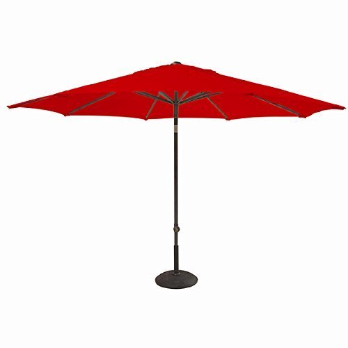 Get Cheap Red Replacement Round Parasol Cover 3 Metres 6 Arms Water