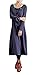 Eleganlife Women's Long Sleeve Retro Cotton Linen Irregular Long Maxi Dress