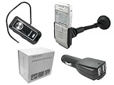 iTALKonline SPK-EASY Complete In Car Solution: Bluetooth Headset / MAde To Measure Windscreen Suction Holder / Car Charger For NOKIA E71 - GIFT BOX
