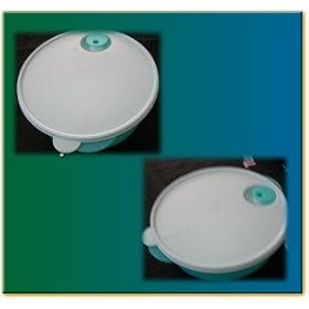 Tupperware Set of 2 Crystalwave Containers. 3 Qt and 4 Qt. Carribean Blue by Tupperware