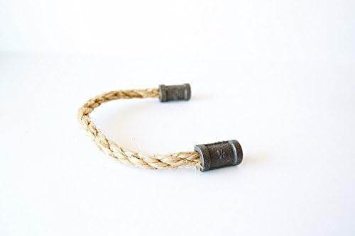 Small Rope Drawer Pulls - Straight Iron Ends