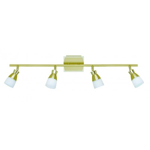 P.Neuhaus 6955-60 Deckenleuchte 80 x 15 cm / inklusive LED 4 x 5 W / messing matt / Glas opal