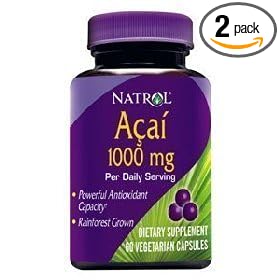 Natrol Acai 1000 mg Capsules, 60-Count Bottle