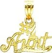 14K Gold #1 Aunt Pendant