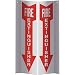3-D Sign - "Fire Extinguisher" - Arrow - Rigid Plastic