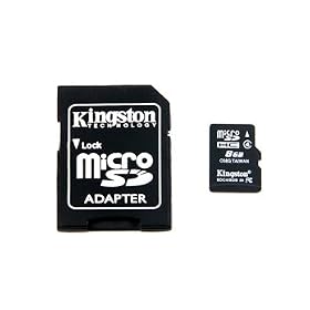 Kingston 8GB Class 4 Micro SD Adapter Set (Black) + Worldwide free shiping