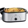Roaster, 22Qt Stainless Steel/Black