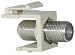F-Pin (Coax) Connector Keystone Module, Beige