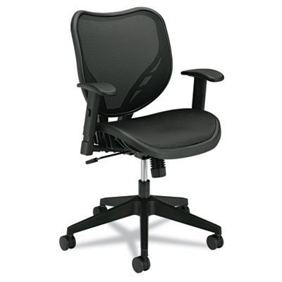 basyx by HON hvl552 Mid-Back Mesh Back Work Chair, black