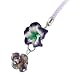 Gino Mobile Phone Purple White Flower Faceted Beads Pendant Lanyard Strap