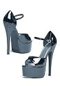 6.5 inch Stiletto Heel Sandal Women's Size Shoe With Closed Heel and Ankle Strap