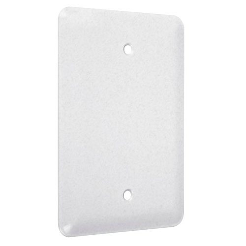 Hubbell-Bell WMTW-B Maxi Metallic Wallplate with Blank, Single Gang, White Textured