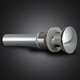 Chrome Bathroom Faucet Vessel Sink Pop Up Drain Stopper with Overflow 1 5/8