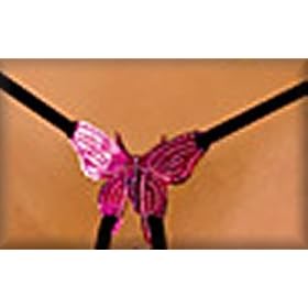 Crotchless Thong Unique y2Clothes Sexy Erotique Fluttering Butterfly Crotchless G-String - One Size Fits Most Plain Package
