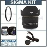 Sigma 50mm f/1.4 EX DG HSM Auto Focus Lens KIT, for Canon EOS Cameras with Tiffen 77mm UV Filter, Lens Cap Leash, Professional Lens Cleaning Kit