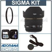 Sigma 50mm f/1.4 EX DG HSM Auto Focus Lens KIT, for Canon EOS Cameras with Tiffen 77mm UV Filter, Lens Cap Leash, Professional Lens Cleaning Kit