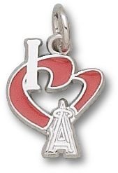 Los Angeles Angels I Heart A 1/2 Enamel Enamel Pendant