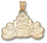 Georgia Bulldogs Solid 10K Gold Fighting Dog Pendant