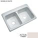 Thermocast Newport 33 x 22 x 9 In.nocent Blush Cast Acrylic Double Bowl Kitchen Sink ...