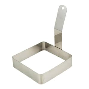 Winco Stainless Steel Square Egg Ring 4 x 4 inch