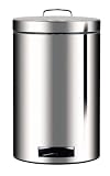 Brabantia Pedal Bin, 20litre with Food Trap & 3litre set, Brilliant Steel