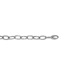 14K White Gold Oval Link 9mm Bracelet 8 Inch