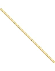 14k 9in Polished Curb Link Anklet